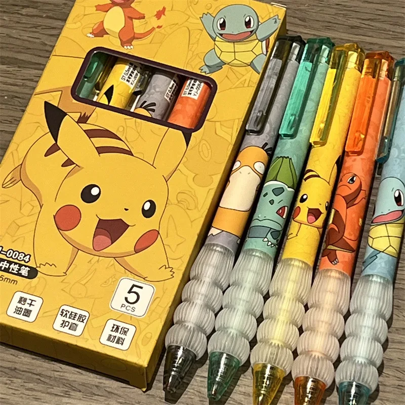 Gel Ink Pen Set - 5pcs Pikachu Gel Pen Set Pokemon