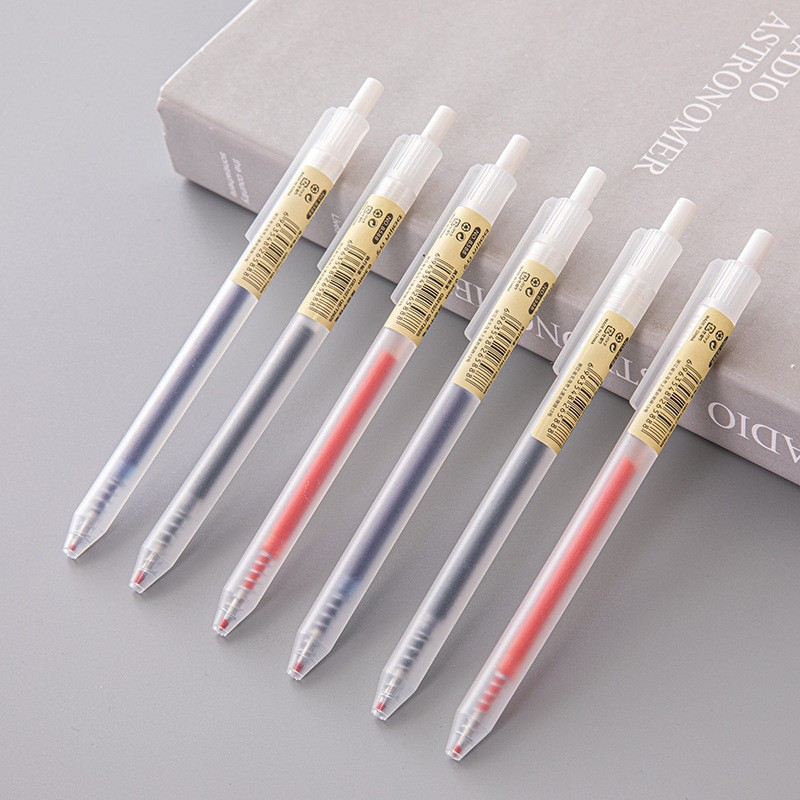 Office Stationery Supply Business - 6/10Pcs 0.5mm Retractable Gel Pens Set