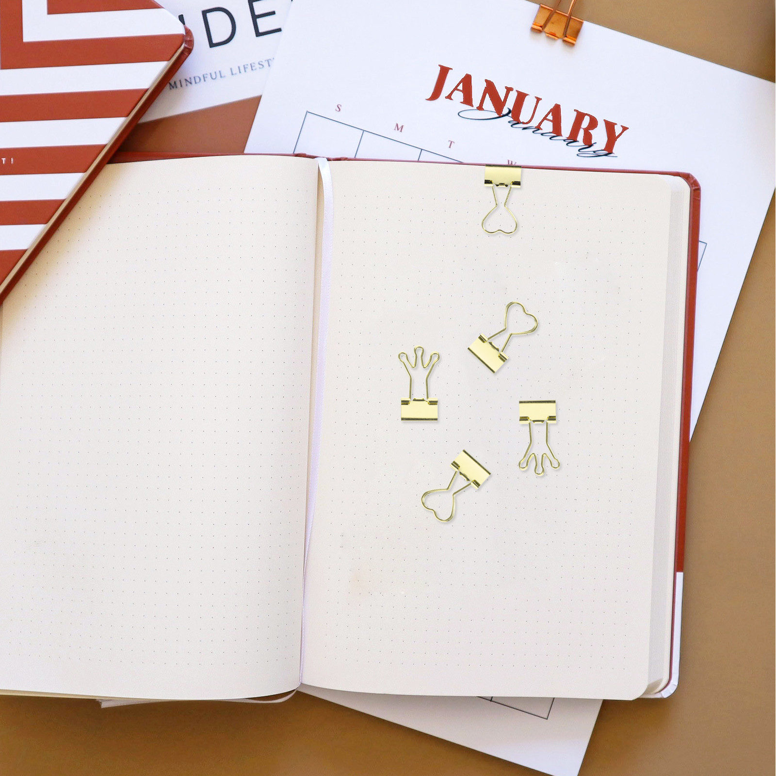 Binder Clip Assorted - 10Pcs Heart Shape Tail Binder Clips