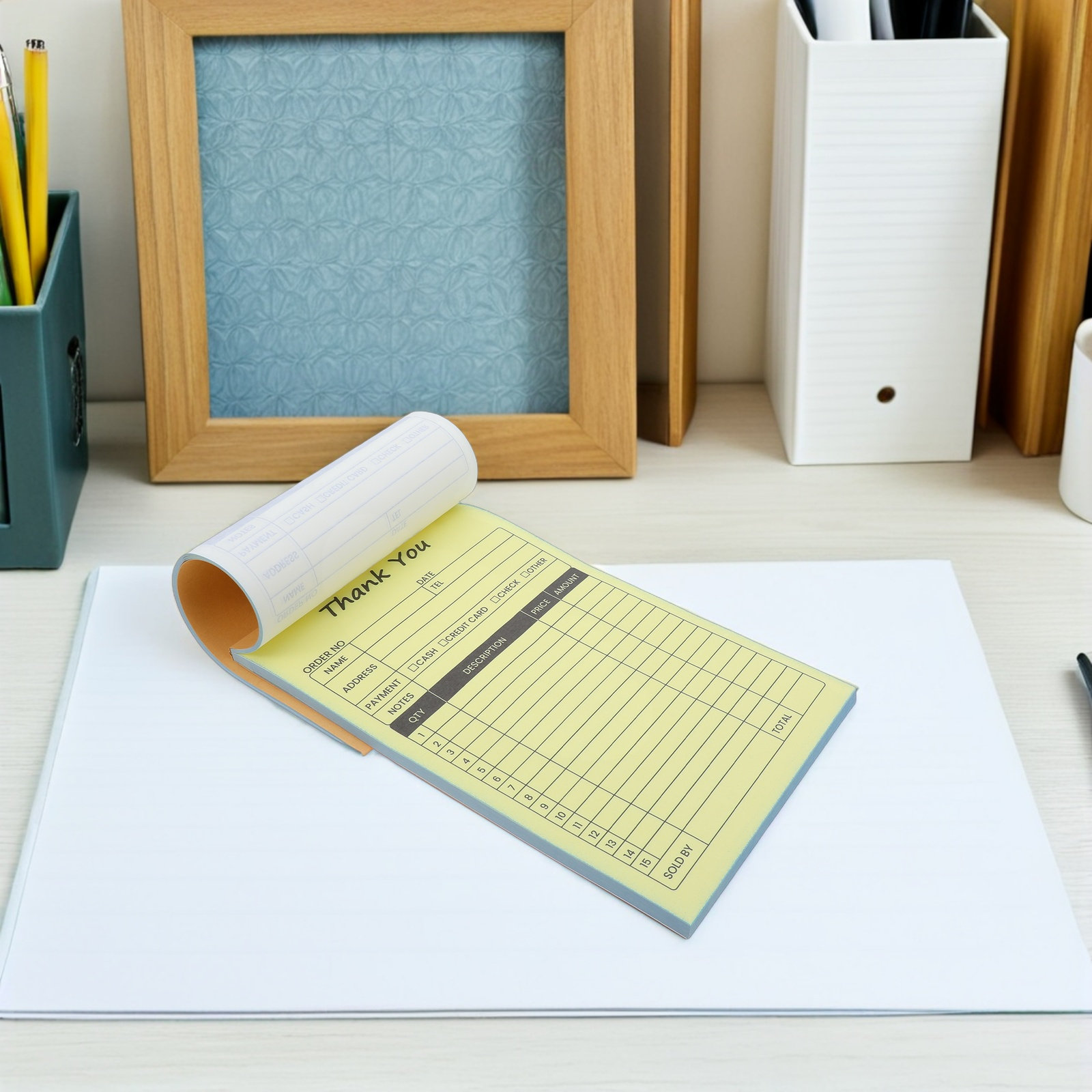 Carbon Copy Book - 2Pcs Order Invoice Book 2-Part Carbon