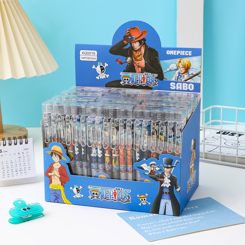 Anime One Piece 12/24Pcs Black - Gel Ink Pen Set ulasan dan harga