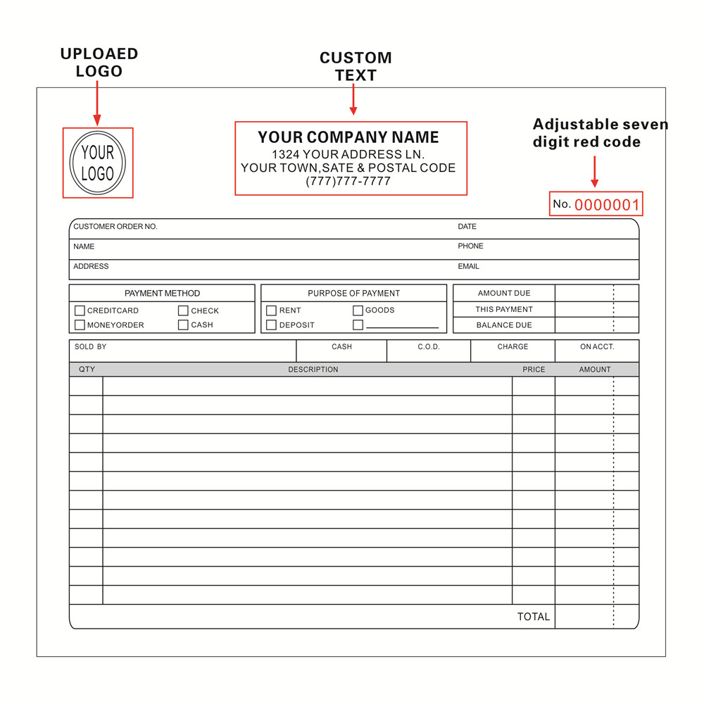 two books can invoice customiz - Carbon Copy Book ulasan dan harga