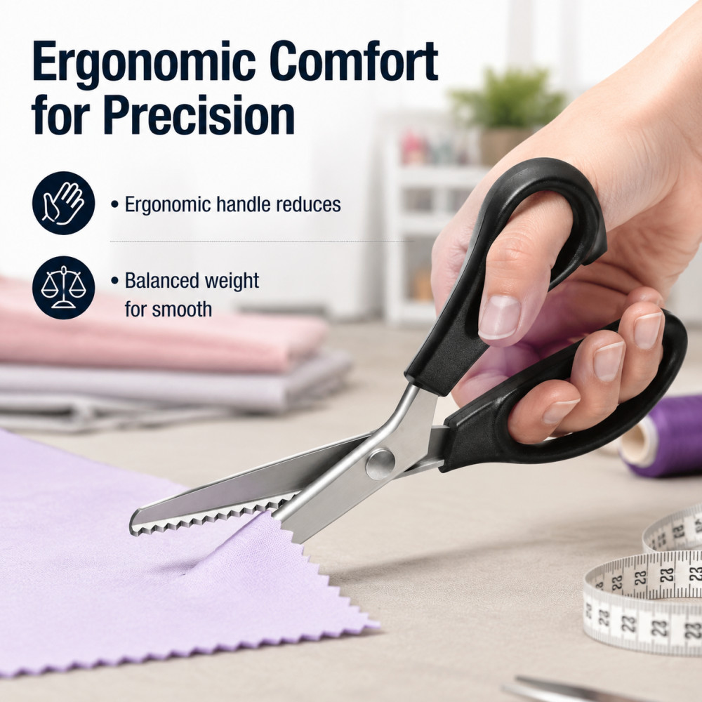Stainless Steel Pinking Shears - Scissors Stainless Craft ulasan dan harga