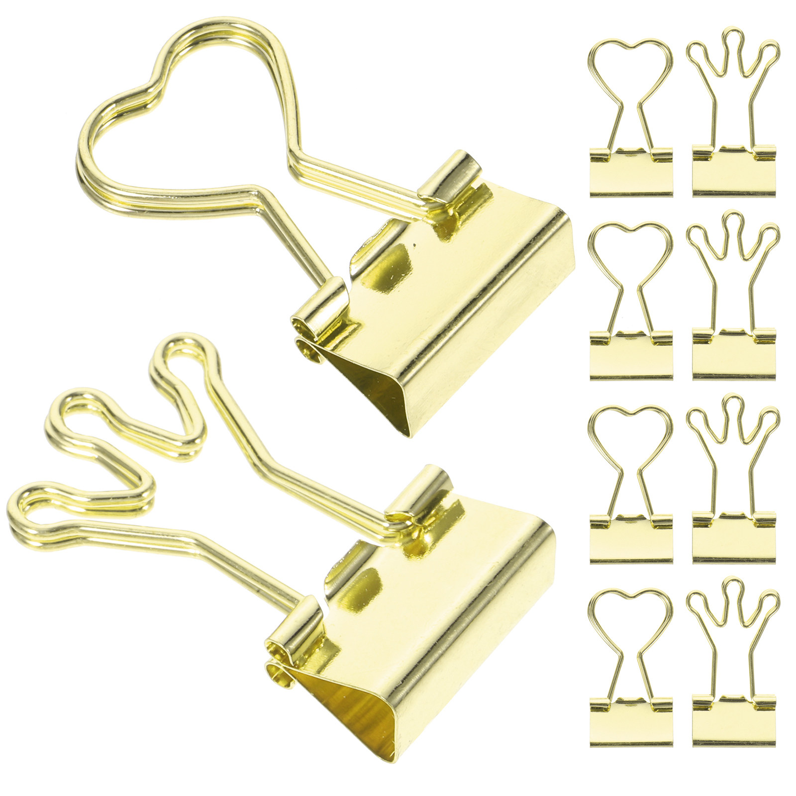 10Pcs Heart Shape Tail Binder  - Binder Clip Assorted ulasan dan harga