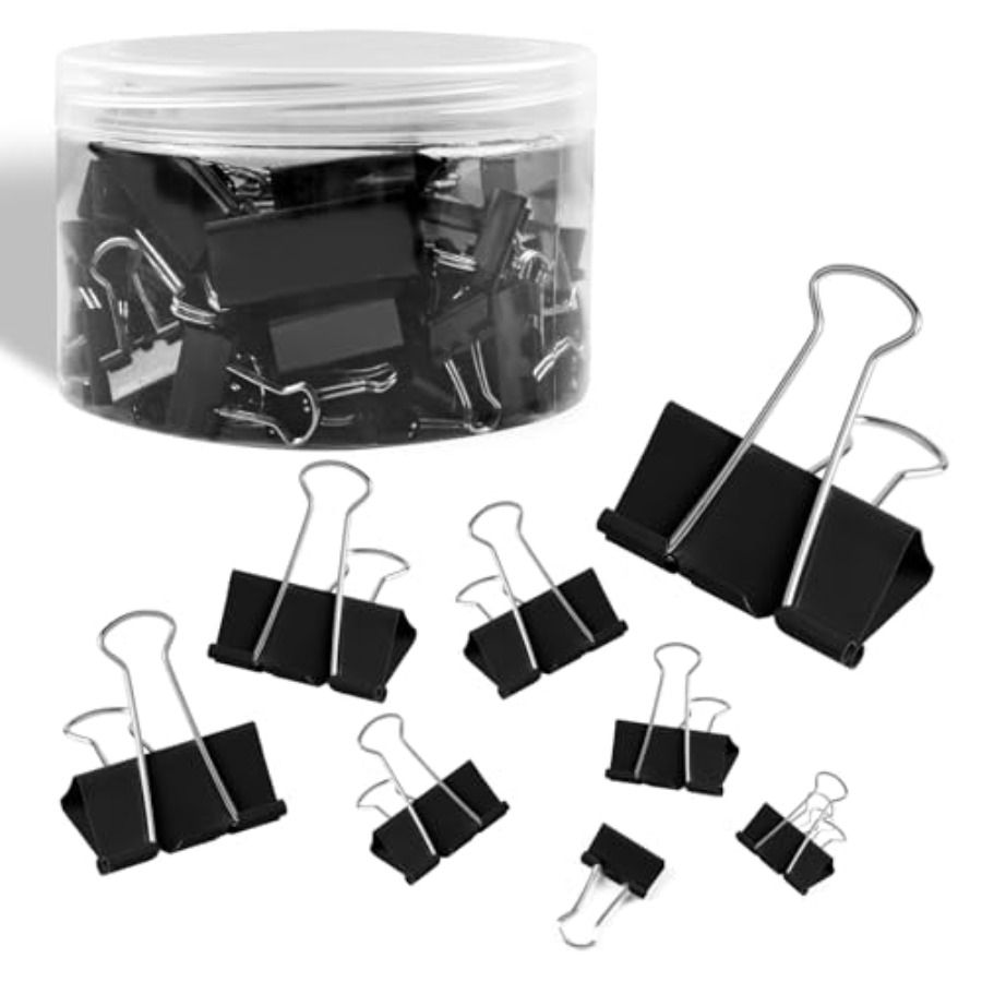 125Pcs Binder Clips Colored, B - Binder Clip Assorted ulasan dan harga