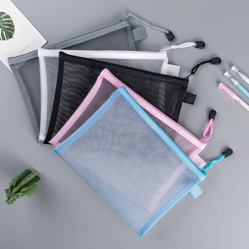 1/10 PCS Mesh Zipper File Bag  - File Folder Hanging ulasan dan harga