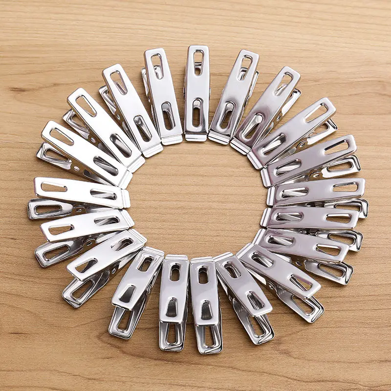 20pcs Stainless Steel Flat Mou - Binder Clip Assorted ulasan dan harga