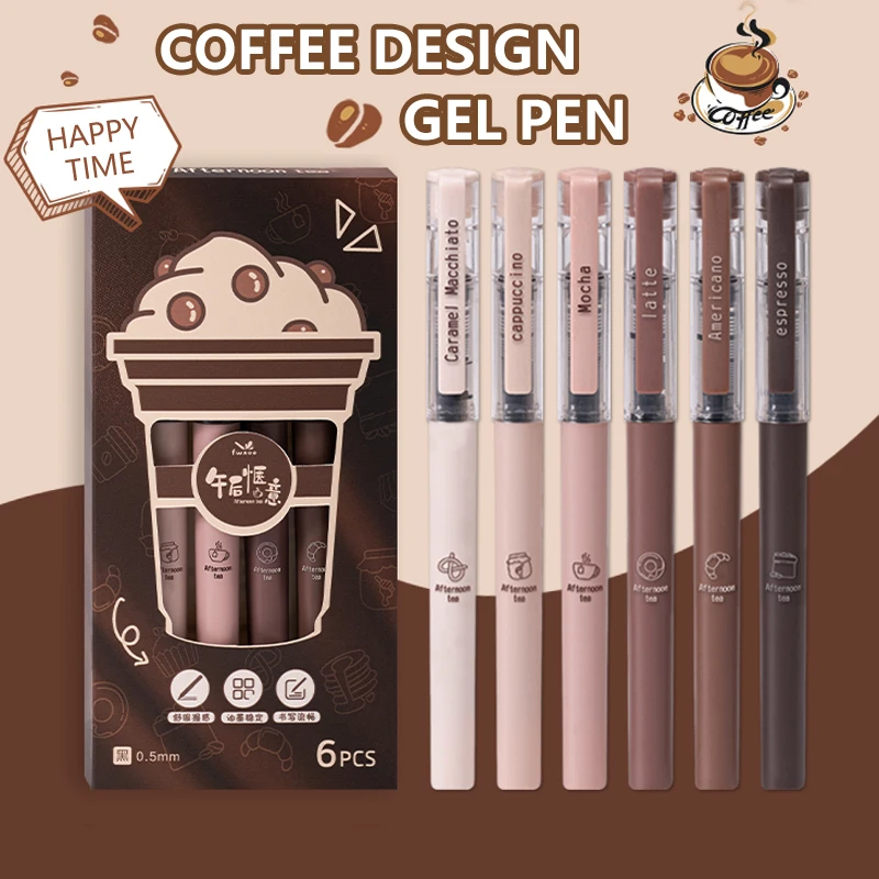 6 Pcs/Set Afternoon Tea Series - Gel Ink Pen Set ulasan dan harga